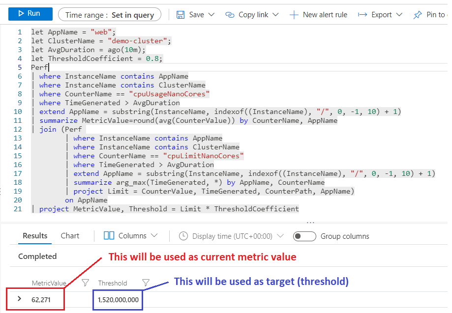 Azure Log Analytics query example